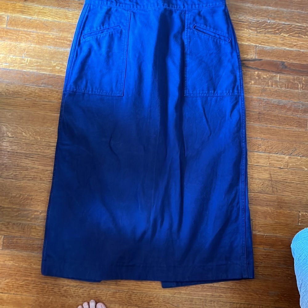 Carleen Royal blue canvas skirt